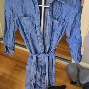 Blue Denim Shirt Dress